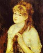 Pierre-Auguste Renoir Young Woman Braiding Her Hair Spain oil painting artist